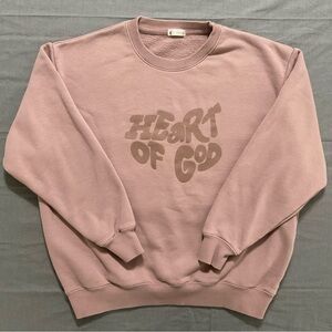 Heart of God Men's Dusty Pink Crewneck Sweater